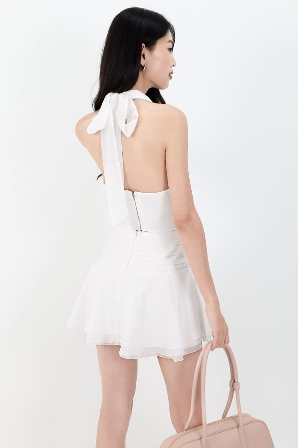 Ollie Organza Co-ord Top in White
