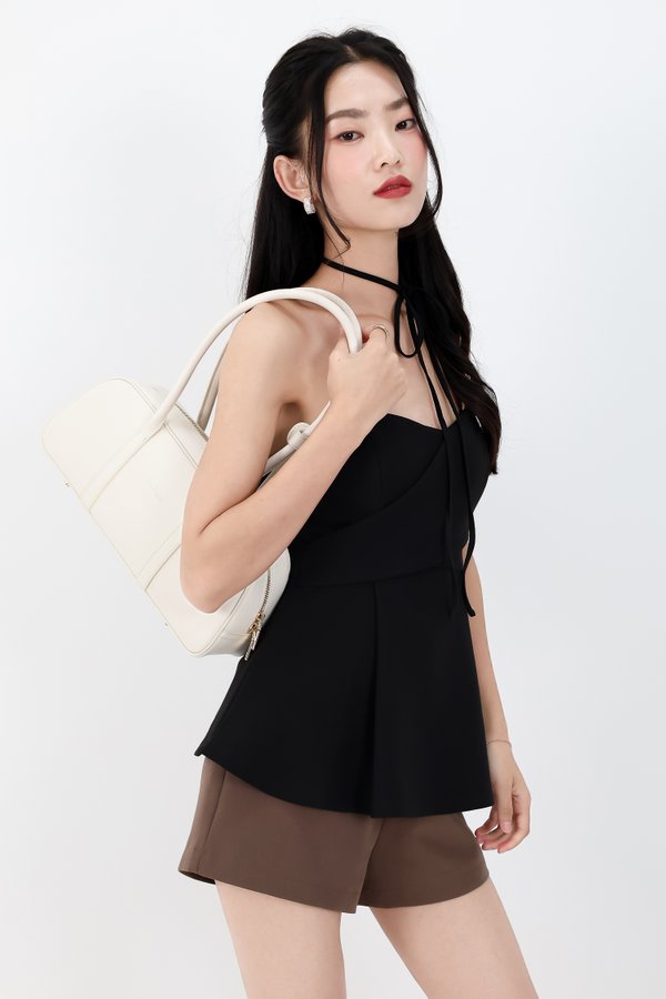 DEFECT | Carmen Co-ord Peplum Top in Black in S