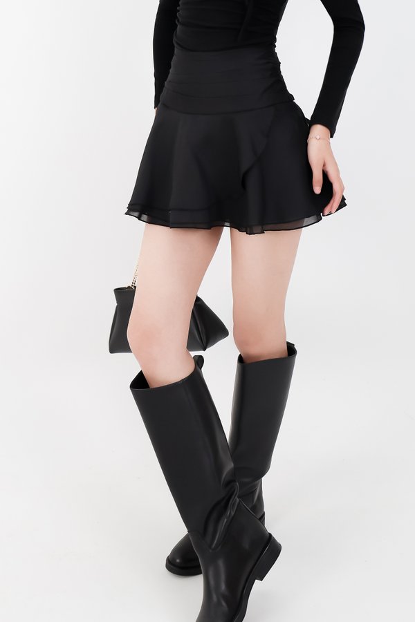Ollie Organza Co-ord Skorts in Black