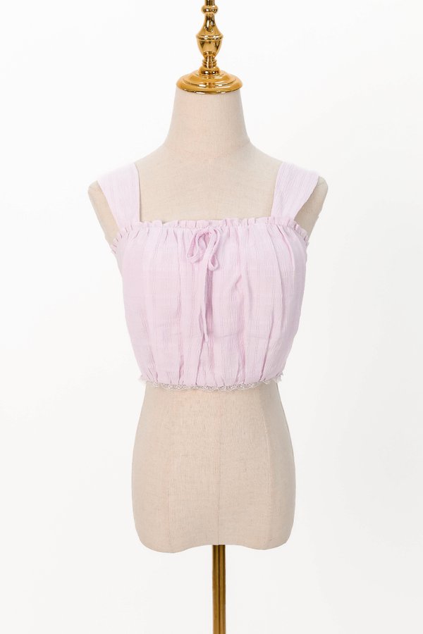 Torie Textured Two Way Top in Soft Lilac