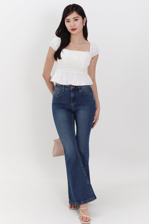 Fae Fit & Flare Denim Jeans V2 in Dark Wash ( Regular Length )
