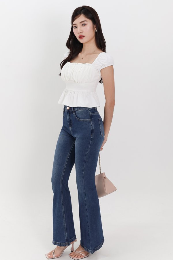 Fae Fit & Flare Denim Jeans V2 in Dark Wash ( Regular Length )