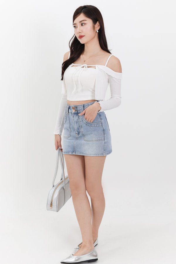 RESTOCKS | Lumi Layered Cardigan Top Set in White