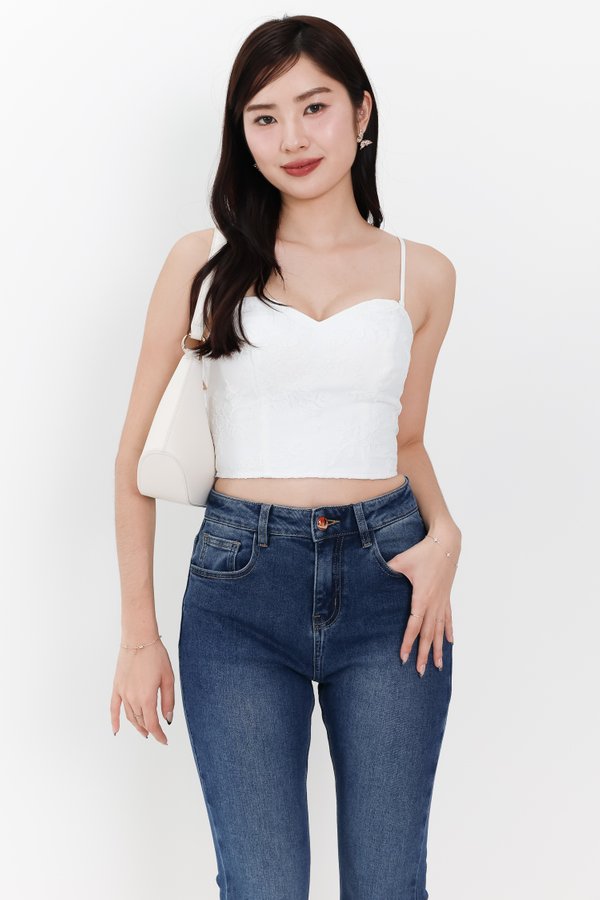 Sherrie Sweetheart Top in White