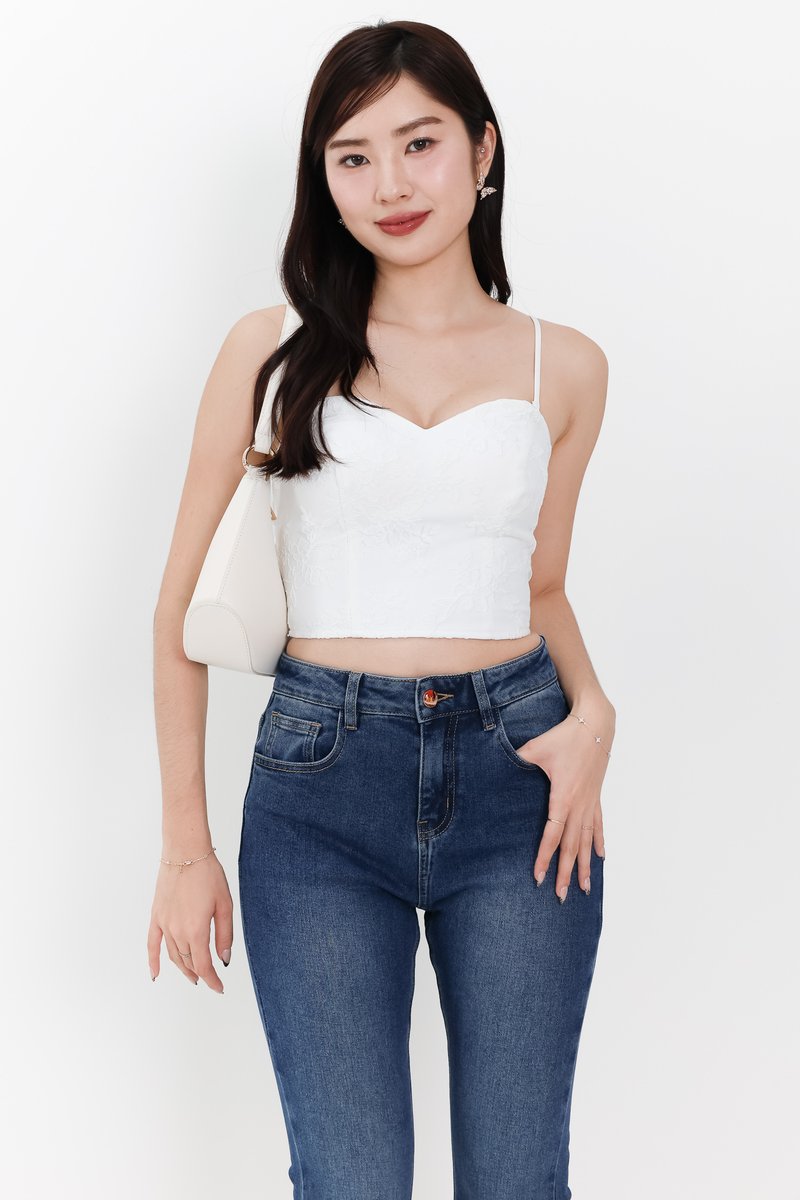 Sherrie Sweetheart Top in White Sherrie Sweetheart Top in White