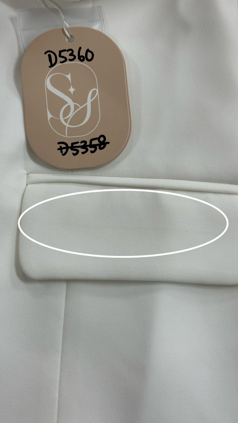 DEFECT | Pearie Pearl Romper Dress V3 in White in XS DEFECT | Pearie Pearl Romper Dress V3 in White in XS