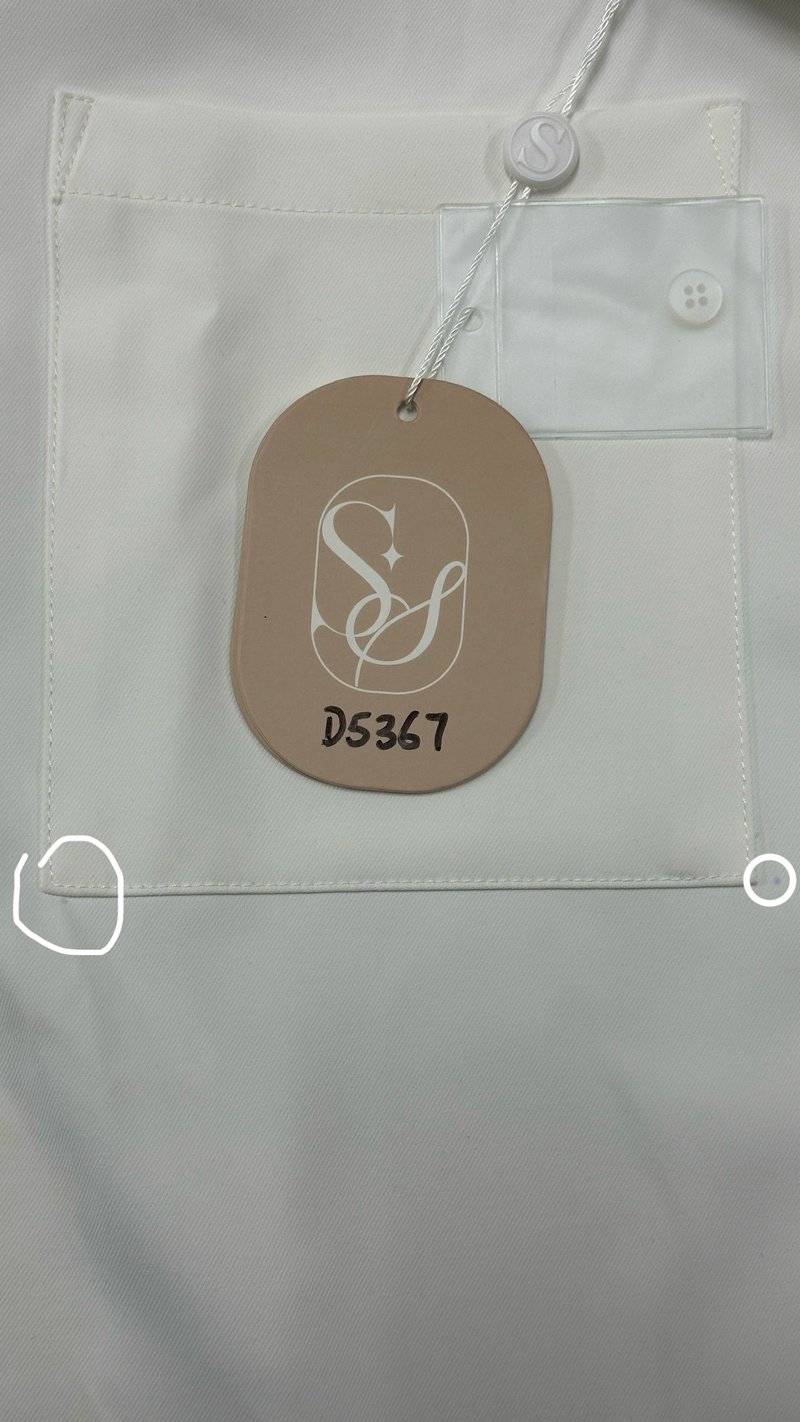 DEFECT | Men Mandarin Collar Shirt in White in L