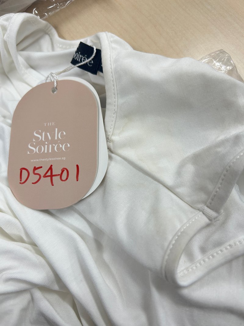 DEFECT | Diana Drape Padded Tank Top in White in M DEFECT | Diana Drape Padded Tank Top in White in M