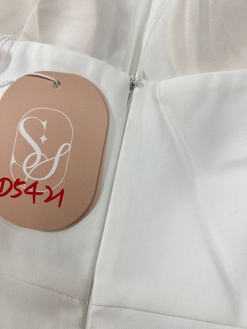 DEFECT | Hedy Halter Tie Romper in White in XS DEFECT | Hedy Halter Tie Romper in White in XS