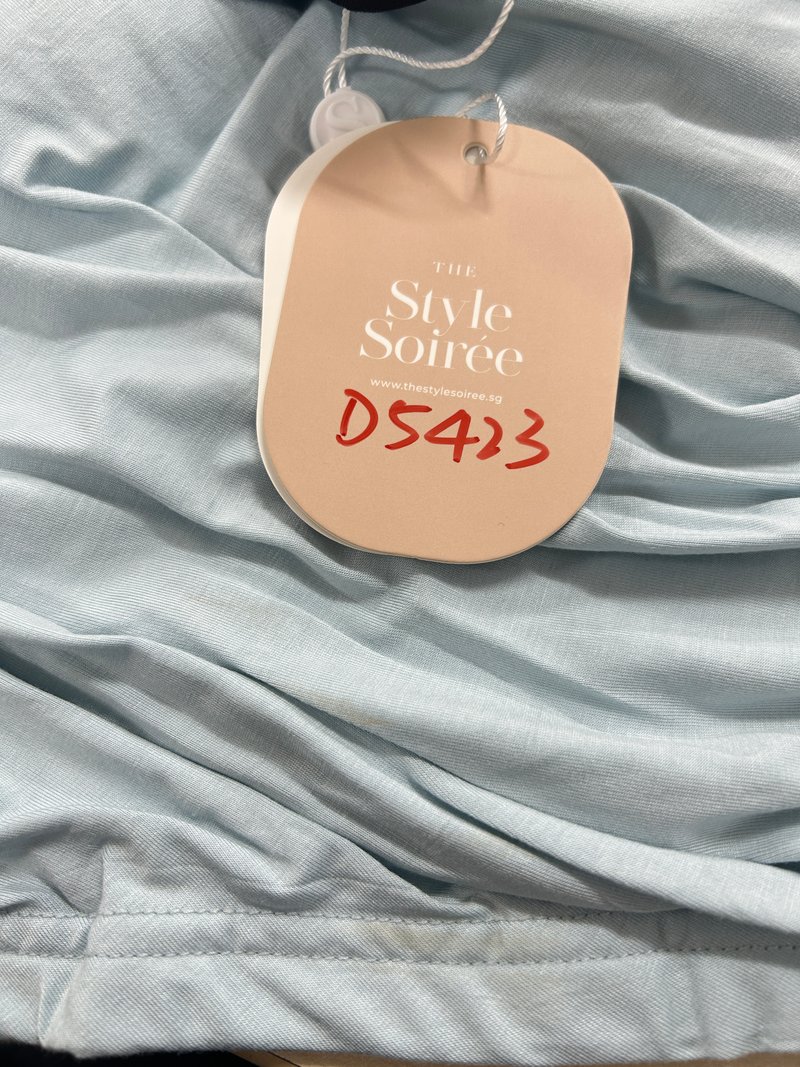 DEFECT | Diana Drape Padded Tank Top in Blue in XXS