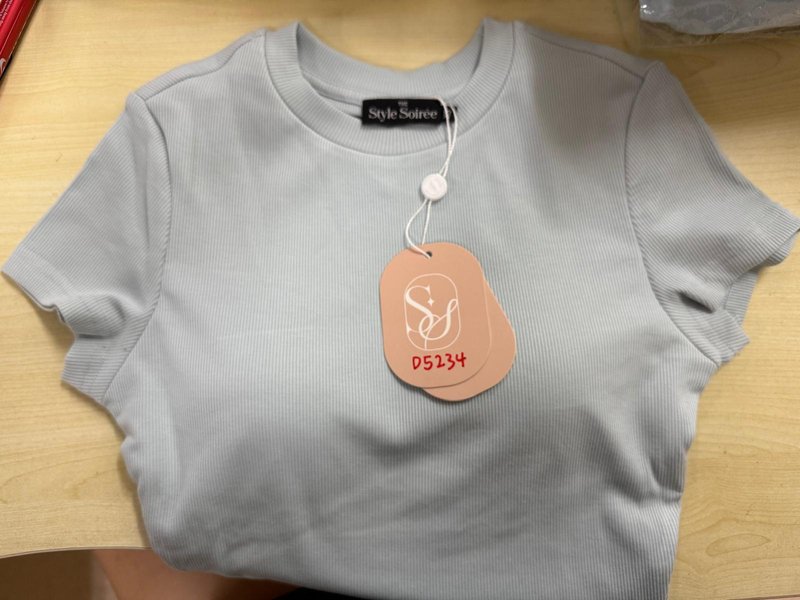 DEFECT | Brena Baby Tee in Light Ice Blue in XS