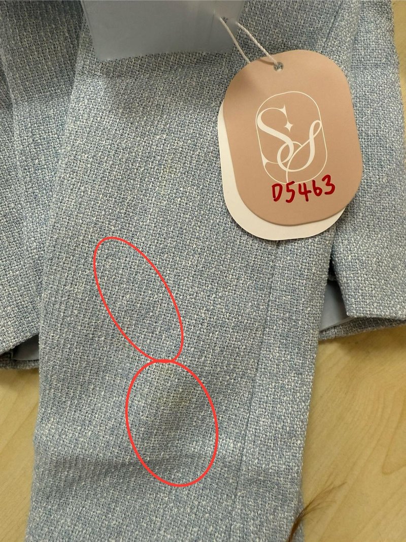 DEFECT | Trixie Tweed Jacket in Light Blue in XXS