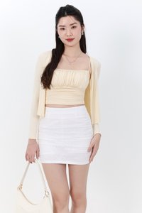 RESTOCKS 2 | Chaerin Cardigan Top Set in Pale Yellow RESTOCKS 2 | Chaerin Cardigan Top Set in Pale Yellow