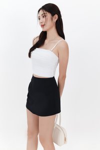 Rumi Ruched Skorts in Black