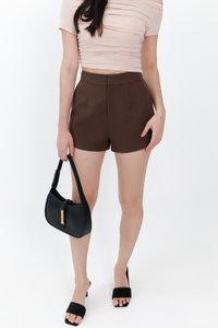 RESTOCKS | Casa Co-ord Highwaist Shorts in Cool Brown