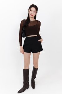 Casa Co-ord Highwaist Shorts in Black