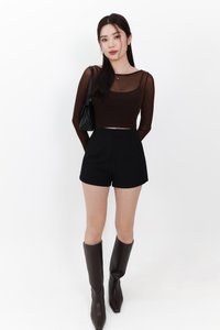 Casa Co-ord Highwaist Shorts in Black