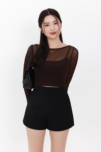 Casa Co-ord Highwaist Shorts in Black