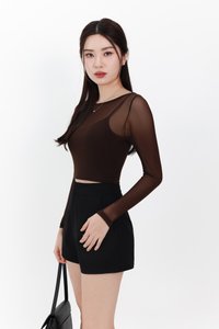 Casa Co-ord Highwaist Shorts in Black