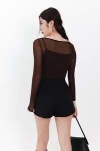 Casa Co-ord Highwaist Shorts in Black