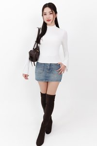 RESTOCKS | Hudson High Neck Sleeve Top V4 in White