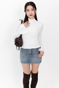 RESTOCKS | Hudson High Neck Sleeve Top V4 in White