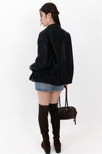 RESTOCKS | Peira PU Leather Jacket in Black