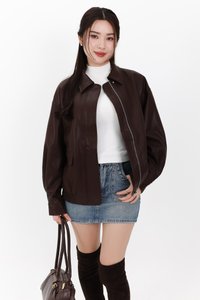 RESTOCKS 2 | Peira PU Leather Jacket in Brown