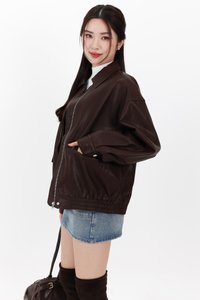 RESTOCKS 2 | Peira PU Leather Jacket in Brown