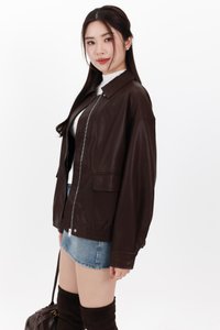 RESTOCKS 2 | Peira PU Leather Jacket in Brown