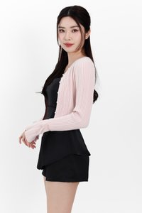 DEFECT | Briella Button Up Knit Cardigan in Light Pink in XL DEFECT | Briella Button Up Knit Cardigan in Light Pink in XL