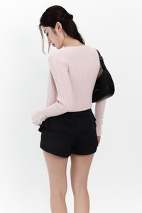 DEFECT | Briella Button Up Knit Cardigan in Light Pink in XL DEFECT | Briella Button Up Knit Cardigan in Light Pink in XL