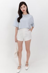 Brandy Boxy Cropped Tee in Pastel Blue