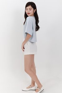 Brandy Boxy Cropped Tee in Pastel Blue