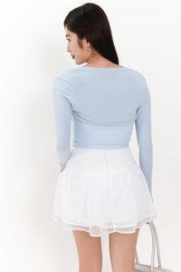 Candy Co-ord Mesh Bolero Tube Set in Light Blue
