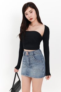 Candy Co-ord Mesh Bolero Tube Set in Black