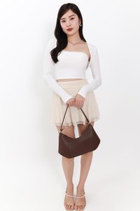 Candy Co-ord Mesh Bolero Tube Set in White