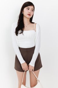 RESTOCKS 2 | Chaerin Cardigan Top Set in White RESTOCKS 2 | Chaerin Cardigan Top Set in White