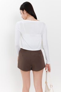 RESTOCKS 2 | Chaerin Cardigan Top Set in White RESTOCKS 2 | Chaerin Cardigan Top Set in White