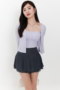 RESTOCKS | Chaerin Cardigan Top Set in Pale Lilac