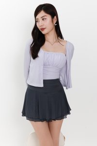 DEFECT | Chaerin Cardigan Top Set in Pale Lilac in XS DEFECT | Chaerin Cardigan Top Set in Pale Lilac in XS