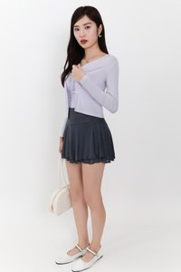 DEFECT | Chaerin Cardigan Top Set in Pale Lilac in XS DEFECT | Chaerin Cardigan Top Set in Pale Lilac in XS