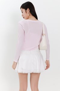 RESTOCKS | Chaerin Cardigan Top Set in Pale Lilac Pink RESTOCKS | Chaerin Cardigan Top Set in Pale Lilac Pink