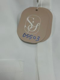 DEFECT | Men Mandarin Collar Shirt in White in M