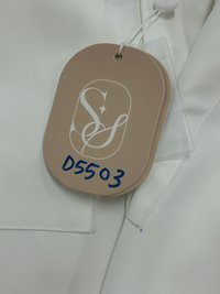 DEFECT | Men Mandarin Collar Shirt in White in M