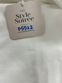 DEFECT | Rianne Ruched Midi Dress in White in XL