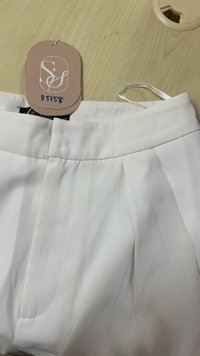 DEFECT | Chernise Co-ord Highwaist Pants in White ( Regular Length ) in S