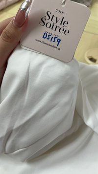 DEFECT | Rina Ribbon Romper Dress in White in M