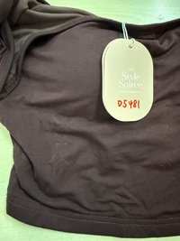 DEFECT | Leria Low Back Sleeve Top in Chocolate Brown in M