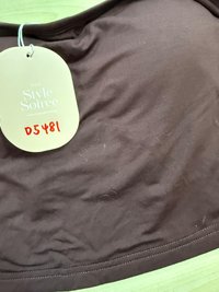 DEFECT | Leria Low Back Sleeve Top in Chocolate Brown in M